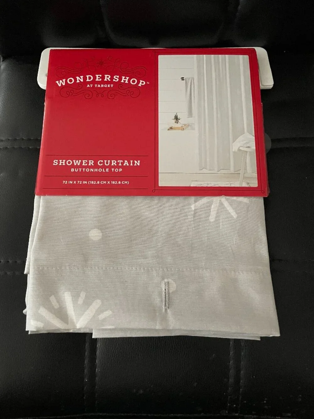 Christmas Snowflake Shower Curtain Gray - Wondershop™-NWT